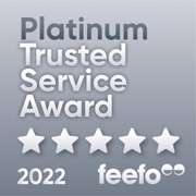 feefo Platinum Trusted Service 2022