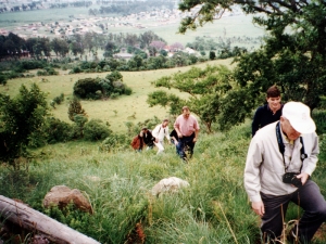 Climbing Talana Hill above Dundee