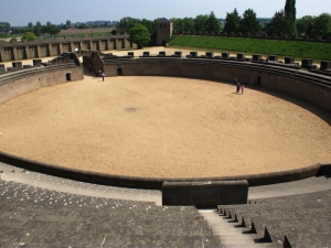 Reconstructed Roman amphitheatre in Archologischer Park