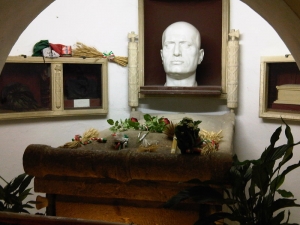 Tomb of Mussolini in the family crypt