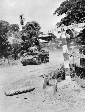 Stuart Tank Advancing on Rangoon