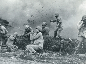 US Marine Artillery In Action 