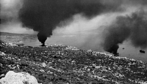 Aftermath of a German air attack on Souda Bay