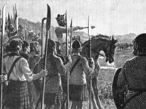 Battle of Bannockburn - Bruce addresses troops
