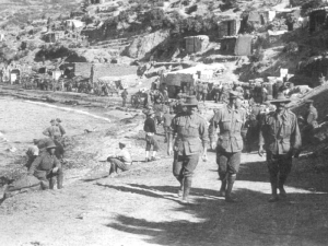 Anzac Cove looking towards Arıburnu, 1915