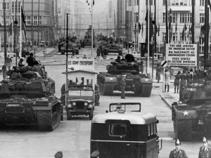 US M48 Patton tanks & Soviet T-55 tanks - Checkpoint Charlie