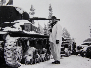 Captured Soviet tanks explored on the Raate road