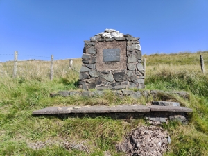 Mt Hyddgen monumnet besides Nant-y-moch dam